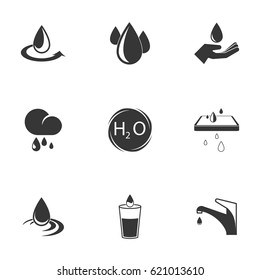water icon set