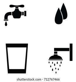 water icon set