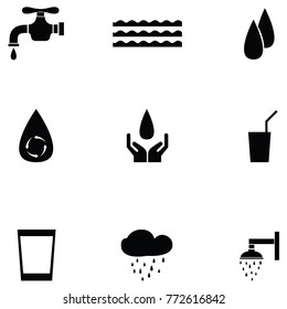 water icon set
