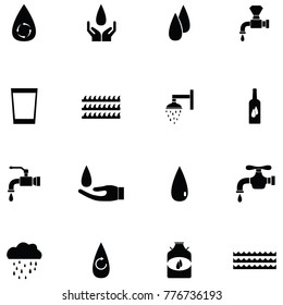 water icon set