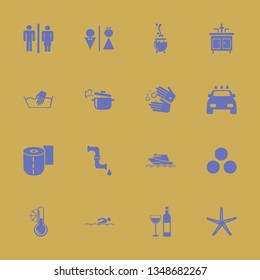 water icon set with boiled pan, bottle glass and snowballs vector illustration