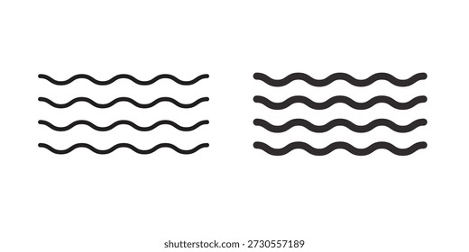 Water icon set. minimal logotype web element pack.
