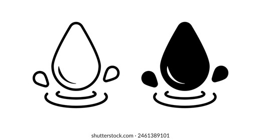 Wassersymbol-Set. für mobiles Konzept und Webdesign. Vektorillustration