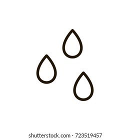 Water icon set. Single high quality outline drop pictogram in modern flat style. Black water symbol for web design and mobile app on white background.
