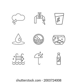 water icon. water set symbol vector elements for infographic web.