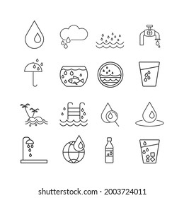 water icon. water set symbol vector elements for infographic web.