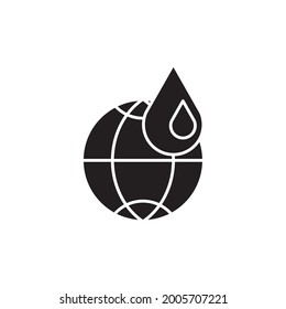 icono de agua. símbolo de conjunto de agua elementos vectoriales para web infográfica.