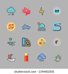 water icon set. vector set about molecules, coral, wind and eel icons set.