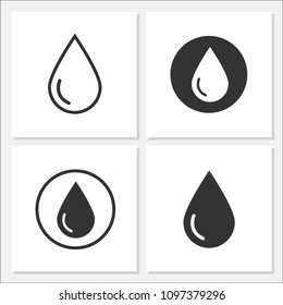 Water Icon Set Vector Design