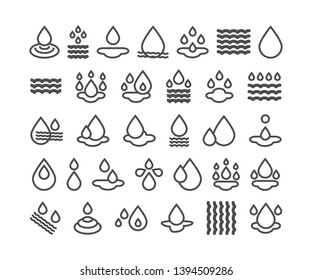 water icon set. vector illustration on white background