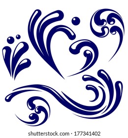 water  icon set vector  illustration