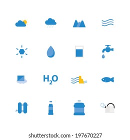 Water icon set. Vector illustration design. 