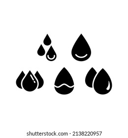 Icono de agua Juego de símbolos de vector Ilustración de diseño