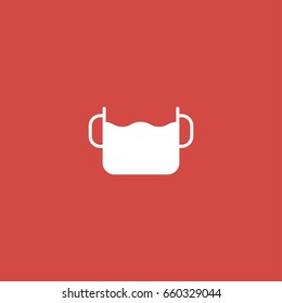 water icon. sign design. red background