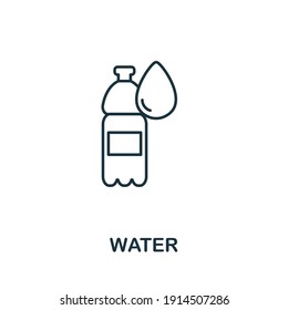 Water icon. Simple element from drinks collection. Creative Water icon for web design, templates, infographics and more