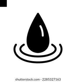 water icon solid style vector