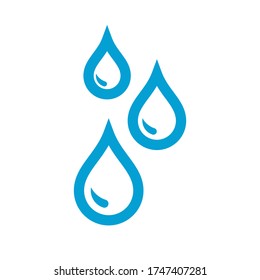 símbolo de icono de agua vector en fondo blanco