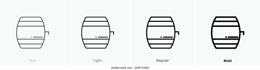 water icon. Thin, Light Regular And Bold style design isolated on white background
