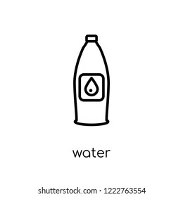 water icon. Trendy modern flat linear vector water icon on white background from thin line Drinks collection, outline vector illustration
