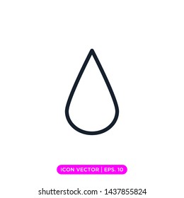 water icon vector design template. drop water sign. 