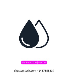 water icon vector design template. drop water sign. 