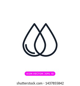 water icon vector design template. drop water sign. 