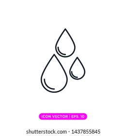 water icon vector design template. drop water sign. 