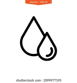 Plantilla de diseño de vectores de icono de agua