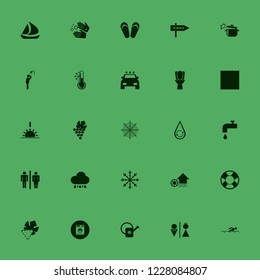 water icon. water vector icons set wash hands, beer bottle, washer and temperature snowflake