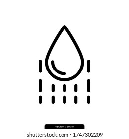 Plantilla de logotipo de vectores de iconos de agua 