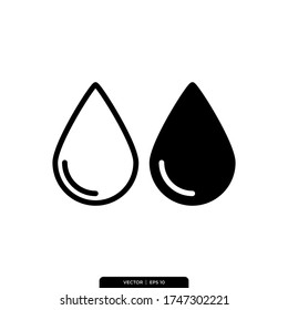 Plantilla de logotipo de vectores de iconos de agua 
