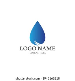 diseño de plantillas de ilustración de vector de icono de agua
