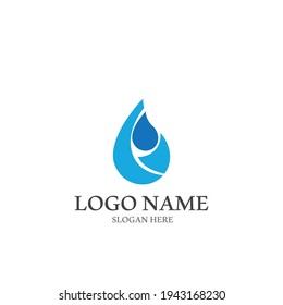 diseño de plantillas de ilustración de vector de icono de agua
