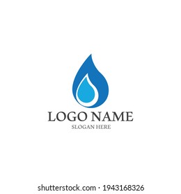 diseño de plantillas de ilustración de vector de icono de agua