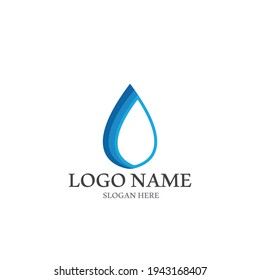 diseño de plantillas de ilustración de vector de icono de agua
