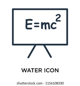 Water icon vector isolated on white background, Water transparent sign , thin symbol or stroke element design in outline style