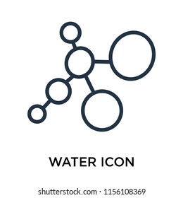 Water icon vector isolated on white background, Water transparent sign , thin symbol or stroke element design in outline style