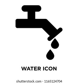 Water icon vector isolated on white background, Water transparent sign , dark pictogram