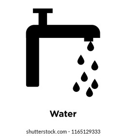 Water icon vector isolated on white background, Water transparent sign , black symbols