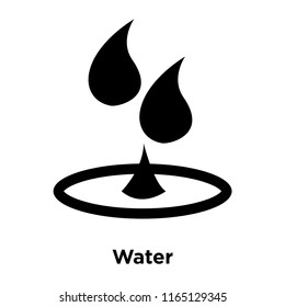 Water icon vector isolated on white background, Water transparent sign , black symbols