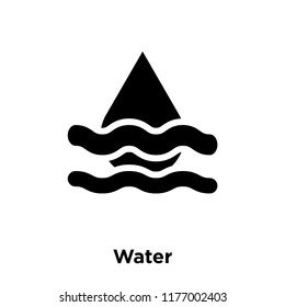 Water icon vector isolated on white background, logo concept of Water sign on transparent background, filled black symbol