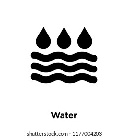 Water icon vector isolated on white background, logo concept of Water sign on transparent background, filled black symbol