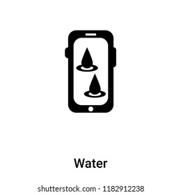 Water icon vector isolated on white background, logo concept of Water sign on transparent background, filled black symbol