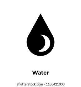 Water icon vector isolated on white background, logo concept of Water sign on transparent background, filled black symbol
