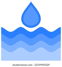 water icon. water vector isolated on white