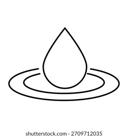 Water icon vector. Rain illustration sign. Watering symbol. Moisture Logo. 