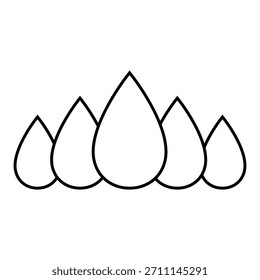 Icono de agua Vector. Signo de ilustración de lluvia. Símbolo de riego. Logotipo de la humedad. 
