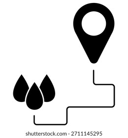 Icono de agua Vector. Signo de ilustración de lluvia. Símbolo de riego. Logotipo de la humedad. 