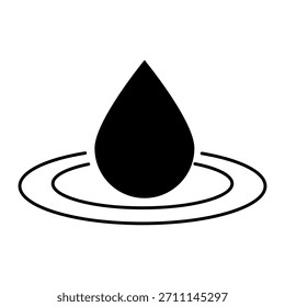 Icono de agua Vector. Signo de ilustración de lluvia. Símbolo de riego. Logotipo de la humedad. 