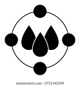 Water icon vector. Rain illustration sign. Watering symbol. Moisture Logo. 